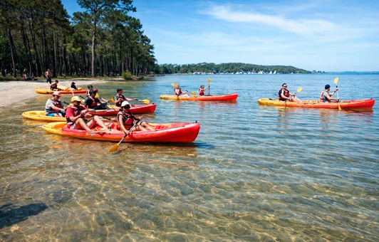 Location de canoe kayak sur le bassin d'arcachon et le lac de sanguinet