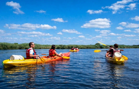 Descente de la leyre en canoe kayak