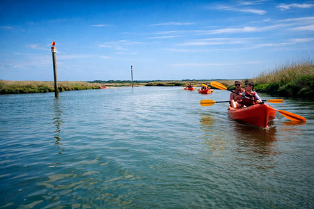 bakade en canoe kayak sur le Delta de la Leyre